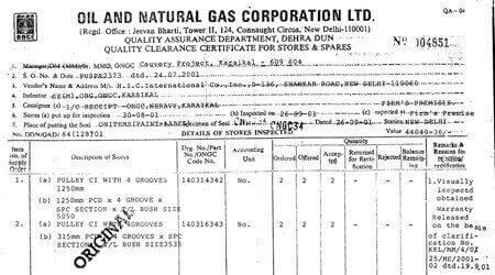 ONGC Quality Testing Report